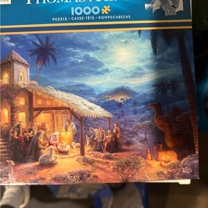Thomas Kinkade Radiant Nativity Puzzle - Blue and Brown